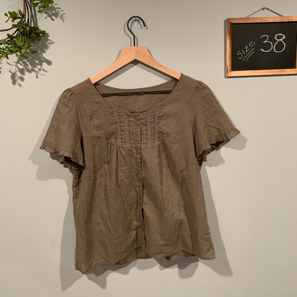 Michael Klein green button up